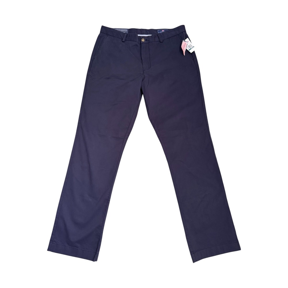 Vineyard Vines Mens Stretch Breaker Pant 35x32 Vineyard Navy Chino New *Stain